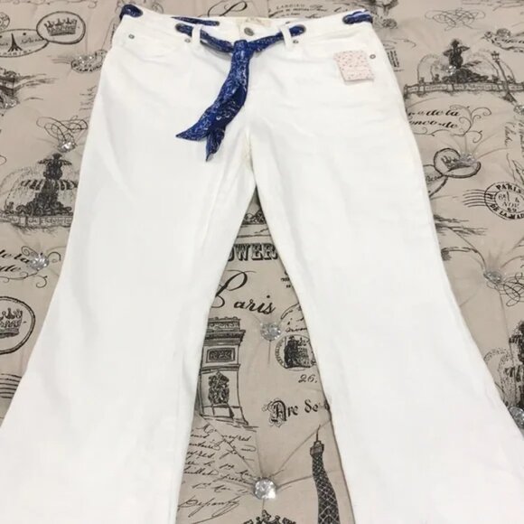 FREE PEOPLE Belt Our Crop Bootcut Jeans - Picture 2 of 7